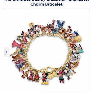 Disney Gold and Multicolor Character Bracelet